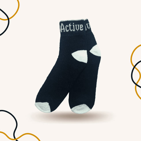 Active Sports Ankle Socks Black - SOXO #1 Imported Socks Brand in Pakistan
